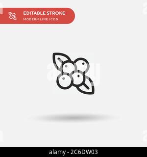Einfaches Vektor-Symbol für Beeren. Illustration Symbol Design Vorlage für Web mobile UI Element. Perfekte Farbe modernes Piktogramm auf bearbeitbaren Strich. Beeren Stock Vektor
