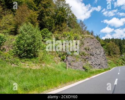Felsen im Thüringer Wald Naherholungsgebiet Stockfoto
