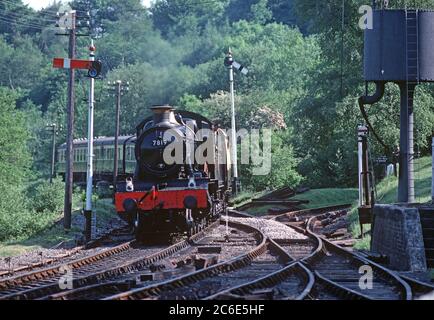 Ehemalige Dampflokomotive Great Western auf der Severn Valley Heritage Railway, Shropshire & Worcester, England Stockfoto