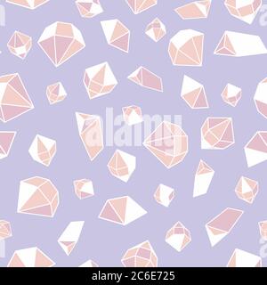 Rosa Edelsteine nahtlose Vektor-Muster Stock Vektor