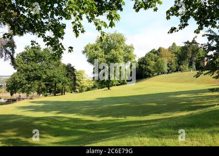 Blick auf den Cyfarthfa Park in Merthyr Tydfil Stockfoto