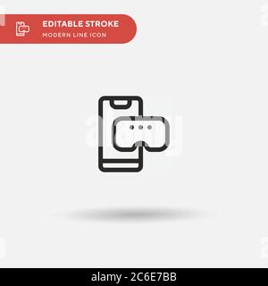 Virtual Reality Brille einfaches Vektor-Symbol. Illustration Symbol Design Vorlage für Web mobile UI Element. Perfekte Farbe modernes Piktogramm auf bearbeitbar Stock Vektor