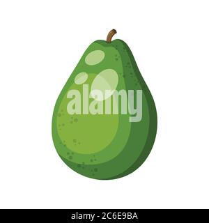 Cartoon frisch Bio-grünen Avocado-Symbol. vektor-Illustration. Stock Vektor
