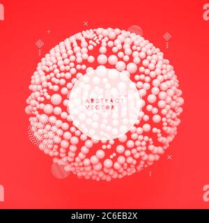 Sphäre. 3d-abstrakten Sphären Komposition. Futuristische Technologie Stil. Vector Illustration für die Wissenschaft. Stock Vektor