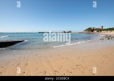 La Rocque Hafen, (Strand) Grouville, Jersey, Kanalinseln Stockfoto