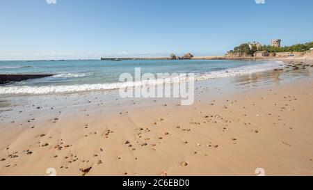 La Rocque Hafen, (Strand) Grouville, Jersey, Kanalinseln Stockfoto