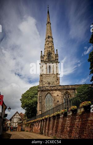 Shrewsbury Stadtzentrum in Shropshire Grade II aufgeführt St Alkmund's Church Stockfoto