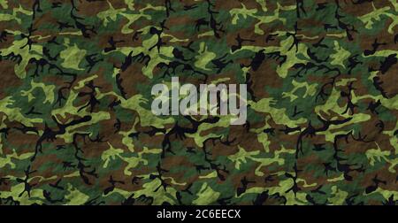 Camouflage Stil Hintergrund-Design mit grünen, braunen, schwarzen und hellgrünen Farben Stockfoto