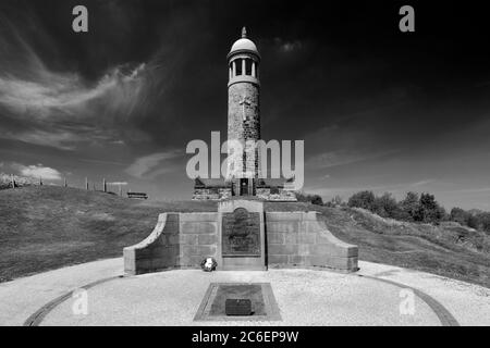 The Rich Stand war Memorial für das Sherwood Foresters Regiment, Crich Town, Amber Valley, Derbyshire England Stockfoto