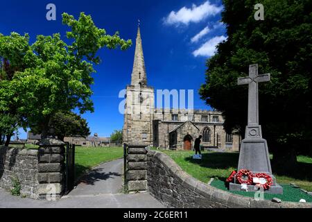 St Marys Kirche, Crich Stadt, Amber Valley, Derbyshire England Großbritannien Stockfoto