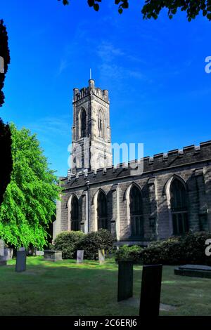 St. Peters Kirche, Belper Stadt, Amber Valley, Derbyshire Dales, England, Großbritannien Stockfoto