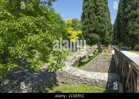 Aquileia, Italien. Juli 2020. Römischer Hafen in Aquileia, Italien Stockfoto