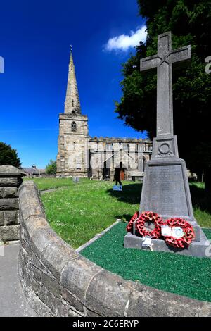 St Marys Kirche, Crich Stadt, Amber Valley, Derbyshire, England, Großbritannien Stockfoto