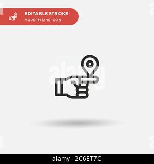 Einfaches Vektorsymbol Punkt. Illustration Symbol Design Vorlage für Web mobile UI Element. Perfekte Farbe modernes Piktogramm auf bearbeitbaren Strich. Symbol Punkt Stock Vektor