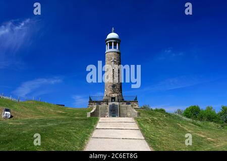 The Rich Stand war Memorial für das Sherwood Foresters Regiment, Crich Town, Amber Valley, Derbyshire England Stockfoto