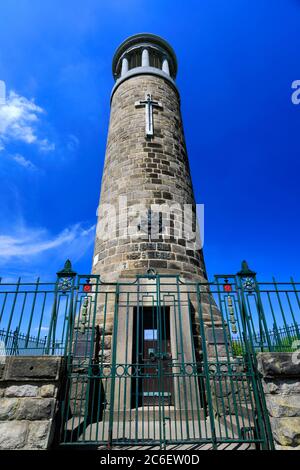 The Rich Stand war Memorial für das Sherwood Foresters Regiment, Crich Town, Amber Valley, Derbyshire England Stockfoto