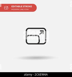 Auflösung einfaches Vektorsymbol. Illustration Symbol Design Vorlage für Web mobile UI Element. Perfekte Farbe modernes Piktogramm auf bearbeitbaren Strich. Resol Stock Vektor
