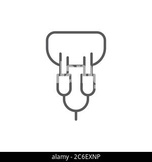 Symbol für automatisches Melken des Euters auf weißem Hintergrund isoliert Stock Vektor