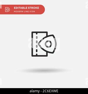 Kreide einfaches Vektorsymbol. Illustration Symbol Design Vorlage für Web mobile UI Element. Perfekte Farbe modernes Piktogramm auf bearbeitbaren Strich. Kreide-Symbole für Ihr Geschäftsprojekt Stock Vektor