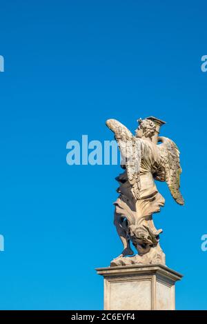 Italien, Latium, Rom, St. Angelo Brücke, Ponte Sant'Angelo und dem Castel Sant'Angelo Stockfoto