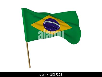 Flagge Brasiliens, Vektorgrafik Stock Vektor