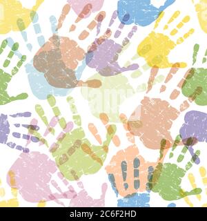 Hand druckt nahtlose Hintergrund Textur Muster, Vektor-Illustration Stock Vektor