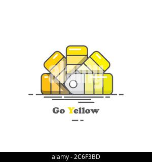 Flache Farbkarte in Gelbtönen. EPS10-Vektorformat. Stock Vektor