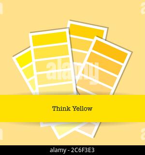 Flache Farbkarte in Gelbtönen. EPS10-Vektorformat. Stock Vektor