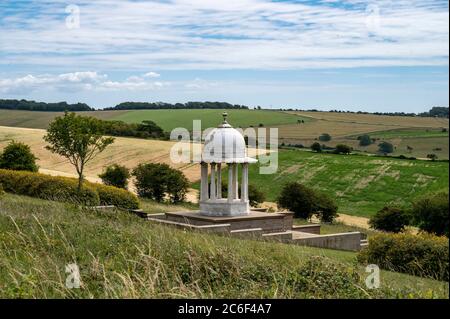 Das Chattri Memorial in Gedenken an indische Soldaten, die im Ersten Weltkrieg nördlich von Brighton an den South Downs in East Sussex UK starben. Stockfoto