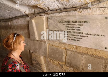 Valletta. Malta. Altstadt. Eintritt zu Lascaris war Rooms Stockfoto