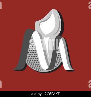 Kreatives Design Anfangsbuchstabe M Symbol Icon Design. Abstrakte Buchstabe M minimales Symbol Design Vorlage. Vektorgrafik EPS.8 EPS.10 Stock Vektor