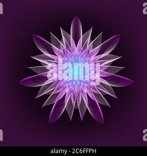 Abstrakte Neon Gradient Blume. Cover-Design, Plakate. Vektorgrafik Stock Vektor