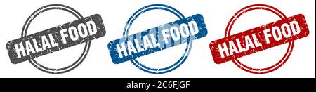 halal Lebensmittelmarke. halal Lebensmittelmarke. halal Lebensmittelmarke Set Stock Vektor