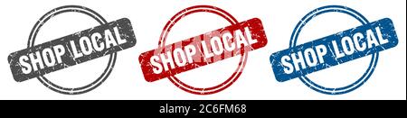 Lokale Briefmarken. Lokale Zeichen. Lokale Etiketten Stock Vektor