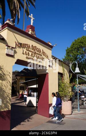 Nuestra Senora Reina de Los Angeles (1781) Kirche, El Pueblo de Los Angeles Historical Monument, Los Angeles, California, USA Stockfoto