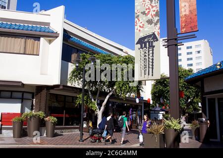 Japanisches Village Plaza, Little Tokyo, Los Angeles, Kalifornien, USA, Nordamerika Stockfoto