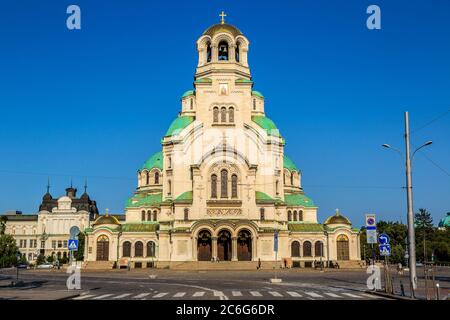 Die Alexander-Newski-Kathedrale in Sofia, Bulgarien an einem Sommertag Stockfoto