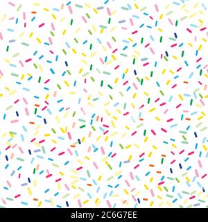 Nahtloses Muster mit Streuseln. Vektorgrafik. Stock Vektor