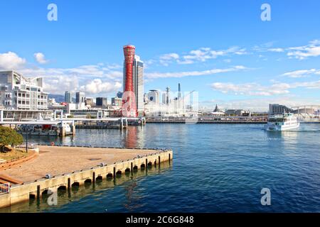 Kobe Port Tower in der Stadt Kobe in Japan Stockfoto