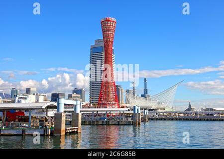 Kobe Port Tower in der Stadt Kobe in Japan Stockfoto