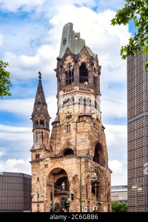 Kaiser-Wilhelm-Gedächtniskirche in der Innenstadt von Berlin, Deutschland Stockfoto