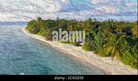 Schöne Natur gemalt Landschaft Landschaften Stockfoto