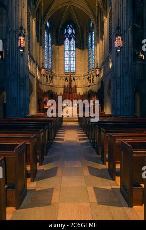 Pittsburgh.Pennsylvania.USA 20. Februar 2017 Innenansicht der Heinz Memorial Chapel auf dem Campus der University of Pittsburgh Stockfoto