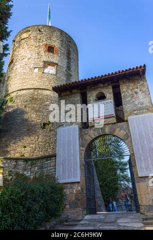 Italien, Lombardei, Bergamo Alta, colle Sant'Eufemia, la Rocca Stockfoto