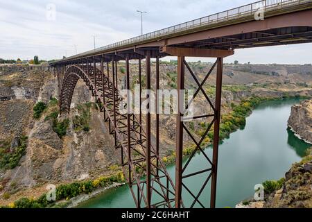 Perrine Bridge am Snake River in der Nähe der Twin Falls Stockfoto