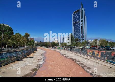 Mapocho River in Santiago, Chile Stockfoto