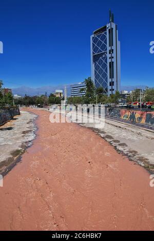 Mapocho River in Santiago, Chile Stockfoto