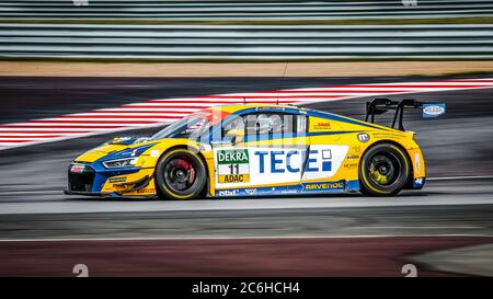 Oschersleben, 28. April 2019: Elia Erhart fährt den Audi R8 LMS während der GT MASTERS Stockfoto