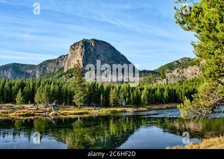 Yellowstone National Park - madison River, USA Stockfoto