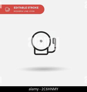 Ring Bell einfaches Vektor-Symbol. Illustration Symbol Design Vorlage für Web mobile UI Element. Perfekte Farbe modernes Piktogramm auf bearbeitbaren Strich. Ring B Stock Vektor